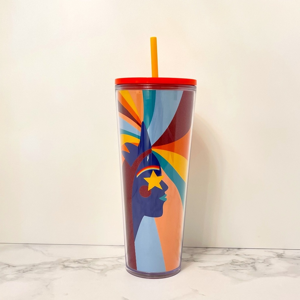 Starbucks 2020 LBGTQ Pride Rainbow Acrylic Venti 24oz Cold Cup Tumbler